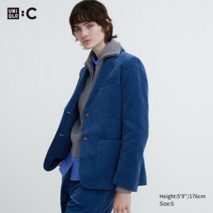 Blejzre Uniqlo Corduroy Jacket Damske Modre Slovensko | F713599