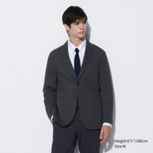 Blejzre Uniqlo Pohodlie Jacket Panske Tmavo Siva Slovensko | X336478