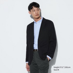 Blejzre Uniqlo Pohodlie Jacket Panske Čierne Slovensko | D363209