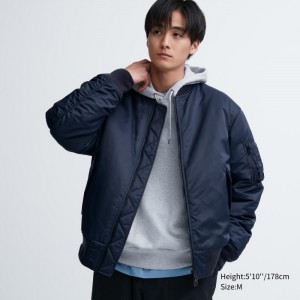 Blouson Uniqlo MA-1 Panske Námornícka Modrá Slovensko | V943328