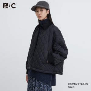 Blouson Uniqlo PUFFTECH (Warm Polstrované) Damske Čierne Slovensko | V668381