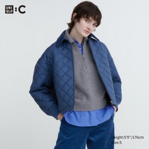 Blouson Uniqlo PUFFTECH (Warm Polstrované) Damske Modre Slovensko | T636407