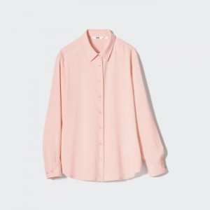 Bluzka Uniqlo Rayon Long-Sleeve Damske Ruzove Slovensko | L243894