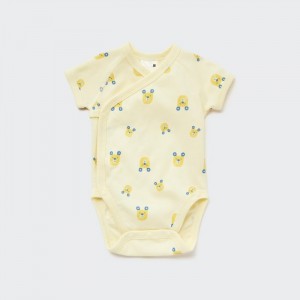 Body Uniqlo Joy of Print Kratke-Sleeve (Bears) (Open Front) Pre Babatka Žlté Slovensko | N097042