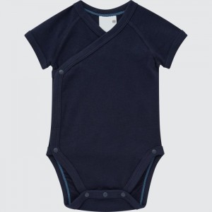 Body Uniqlo Kratke-Sleeve (Open Front) Pre Babatka Námornícka Modrá Slovensko | J087640