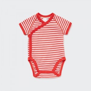 Body Uniqlo Kratke-Sleeve (Open Front) Pre Babatka Červené Slovensko | P762148