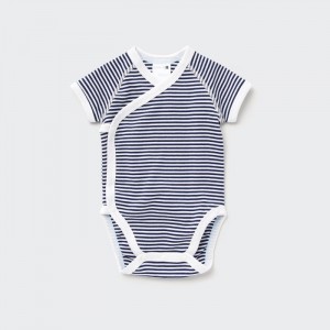 Body Uniqlo Kratke-Sleeve (Pruhované) Pre Babatka Námornícka Modrá Slovensko | N369648