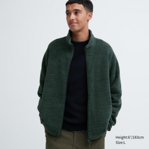 Bundy Uniqlo Fleece Full-Zip (Heather) Panske Tmavo Zelene Slovensko | W068074