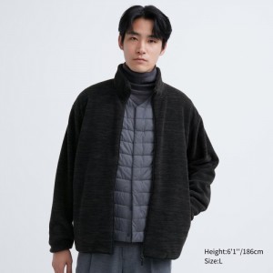 Bundy Uniqlo Fleece Full-Zip (Heather) Panske Tmavo Siva Slovensko | J637895