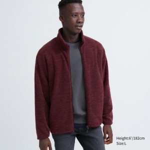 Bundy Uniqlo Fleece Full-Zip (Heather) Panske Červené Slovensko | R694398