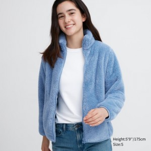 Bundy Uniqlo Fluffy Yarn Fleece Full-Zip Damske Modre Slovensko | G506874