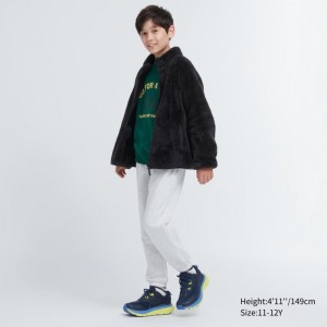 Bundy Uniqlo Fluffy Yarn Fleece Full-Zip Detske Čierne Slovensko | E312689