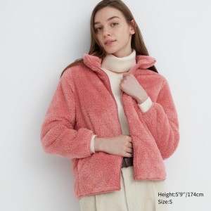 Bundy Uniqlo Fluffy Yarn Fleece Full-Zip Damske Ruzove Slovensko | P809792
