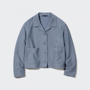 Bundy Uniqlo Jersey Relaxed Damske Modre Slovensko | F442351