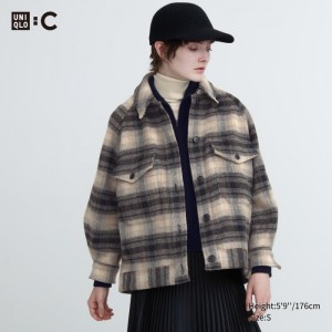 Bundy Uniqlo Oversized Checked Damske Siva Slovensko | T685290