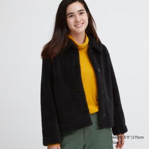 Bundy Uniqlo Pile-Podsite Fleece Damske Čierne Slovensko | B633930