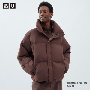 Bundy Uniqlo Polstrované Volume Panske Hnede Slovensko | W792514