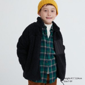 Bundy Uniqlo Windproof Fleece Detske Čierne Slovensko | H042391