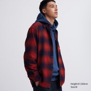 Casual Shirts Uniqlo Flannel Checked Damske Oranžové Slovensko | S018001