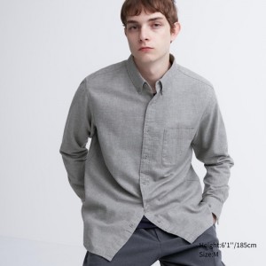 Casual Shirts Uniqlo Flannel Damske Siva Slovensko | M648324