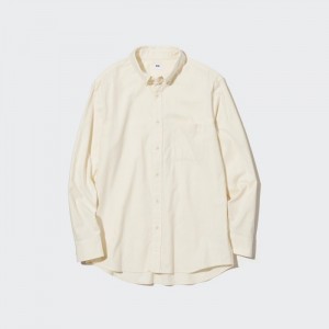 Casual Shirts Uniqlo Flannel Panske Biele Slovensko | F607353