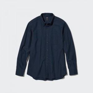 Casual Shirts Uniqlo Oxford Slim-Fit Long-Sleeve Panske Námornícka Modrá Slovensko | M770375