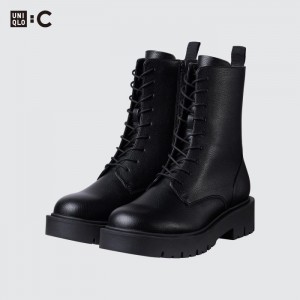 Cizmy Uniqlo Comfeel Touch Cipkovane Up Kratke Damske Čierne Slovensko | U490612