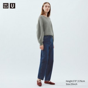 Džínsy Uniqlo Curved Damske Modre Slovensko | B433831