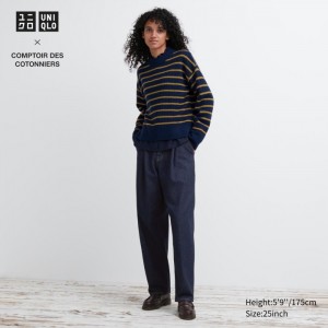 Džínsy Uniqlo Peg Damske Námornícka Modrá Slovensko | P573602