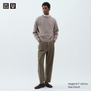 Džínsy Uniqlo Relaxed Fit Panske Hnede Slovensko | E793063