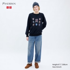 Džínsy Uniqlo Siroke Topanky-Fit Panske Modre Slovensko | A857876
