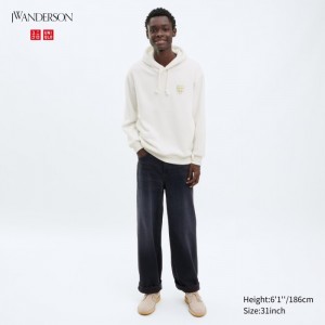 Džínsy Uniqlo Siroke Topanky-Fit Panske Tmavo Siva Slovensko | Y256406