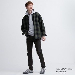 Džínsy Uniqlo Stretch Selvedge Slim-Fit Panske Čierne Slovensko | Z415885