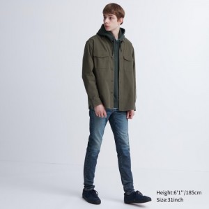 Džínsy Uniqlo Ultra Stretch Vychudnutý-Fit Panske Modre Slovensko | L765878