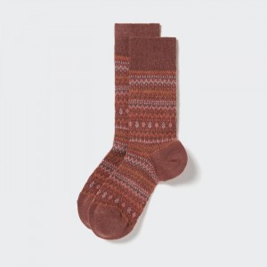 Doplnky Uniqlo HEATTECH Fair Isle Socks Panske Hnede Slovensko | Q244541