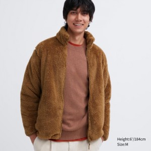 Flísové Bundy Uniqlo Fluffy Yarn Full-Zip Damske Hnede Slovensko | I180417