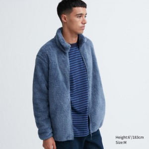 Flísové Bundy Uniqlo Fluffy Yarn Full-Zip Damske Modre Slovensko | Q920531
