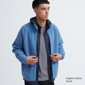 Flísové Bundy Uniqlo Full-Zip Panske Modre Slovensko | V086470