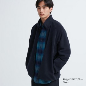 Flísové Bundy Uniqlo Full-Zip Panske Námornícka Modrá Slovensko | R475307