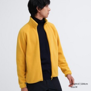 Flísové Bundy Uniqlo Full-Zip Panske Žlté Slovensko | E674573