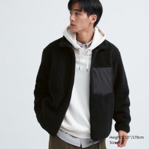 Flísové Bundy Uniqlo Windproof Outer Panske Čierne Slovensko | L503474