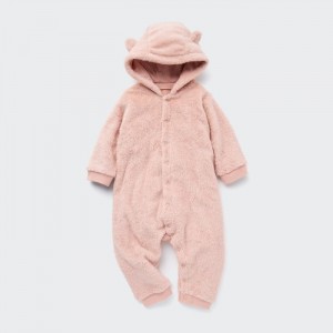 Jeden kus a súpravy Uniqlo Fluffy Yarn Fleece Outfit Pre Babatka Ruzove Slovensko | K594085
