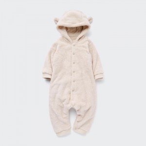 Jeden kus a súpravy Uniqlo Fluffy Yarn Fleece Outfit Pre Babatka Natural Slovensko | W915769