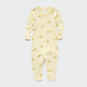Jeden kus a súpravy Uniqlo Joy of Print Long-Sleeve Outfit (Bee) Pre Babatka Žlté Slovensko | H454522