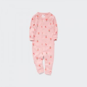 Jeden kus a súpravy Uniqlo Joy of Print Long-Sleeve Outfit (Bird) Pre Babatka Ruzove Slovensko | F441114