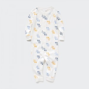 Jeden kus a súpravy Uniqlo Joy of Print Outfit Long Sleeve (Dog) Pre Babatka Biele Slovensko | V101947