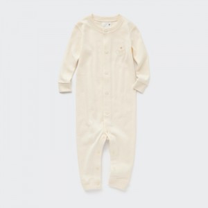 Jeden kus a súpravy Uniqlo Long-Sleeve Outfit Pre Babatka Biele Slovensko | L477604