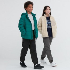 Jogger Nohavice Uniqlo Stretch Warm Podsite Jogger Detske Čierne Slovensko | H728932