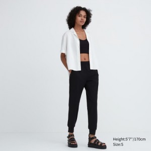 Jogger Nohavice Uniqlo Ultra Stretch AIRism Jogger Damske Čierne Slovensko | L386657