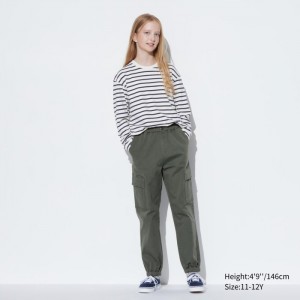 Jogger Nohavice Uniqlo Ultra Stretch Cargo Jogger Detske Olivovo Zelená Slovensko | Q881401